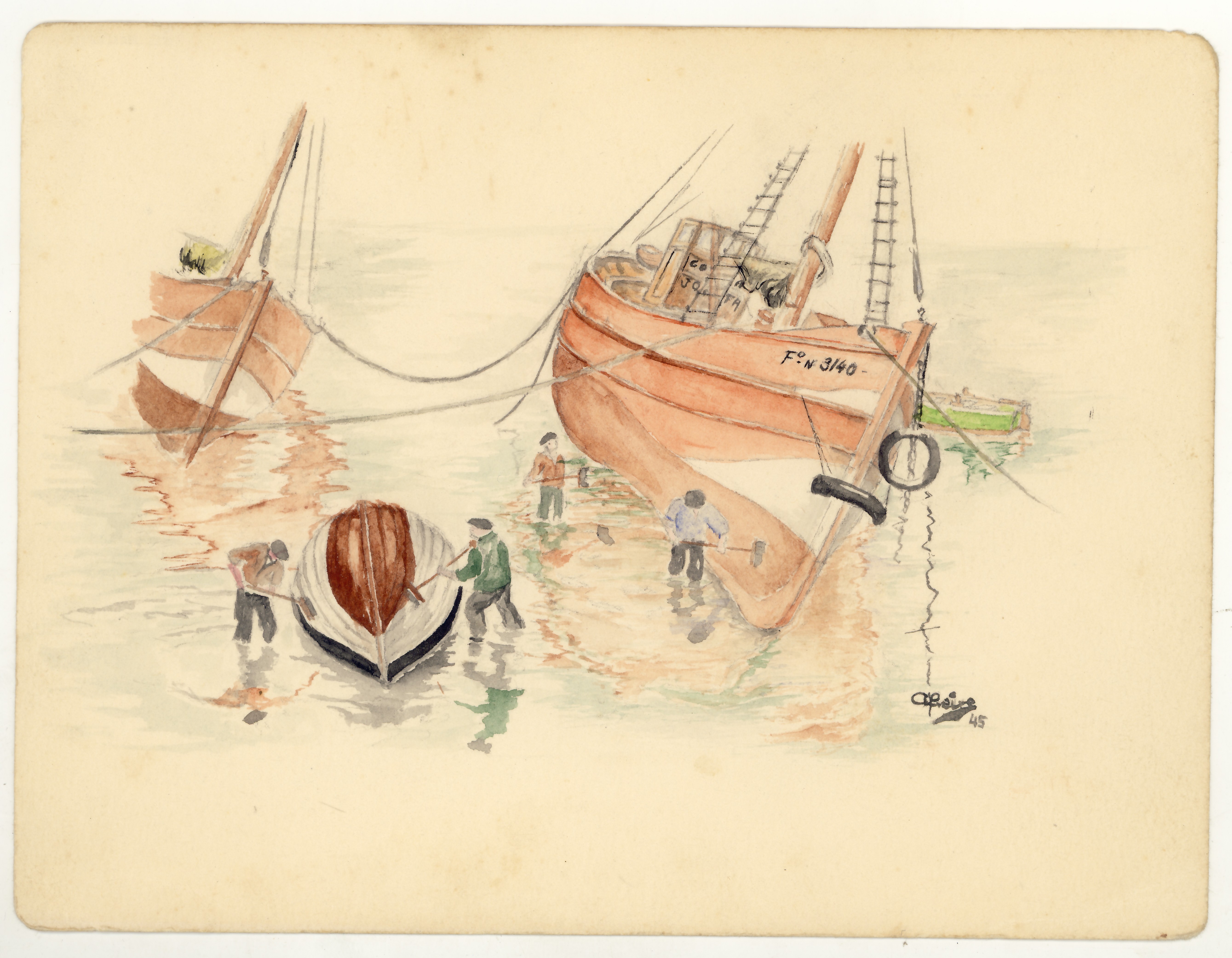Barcas en la orilla