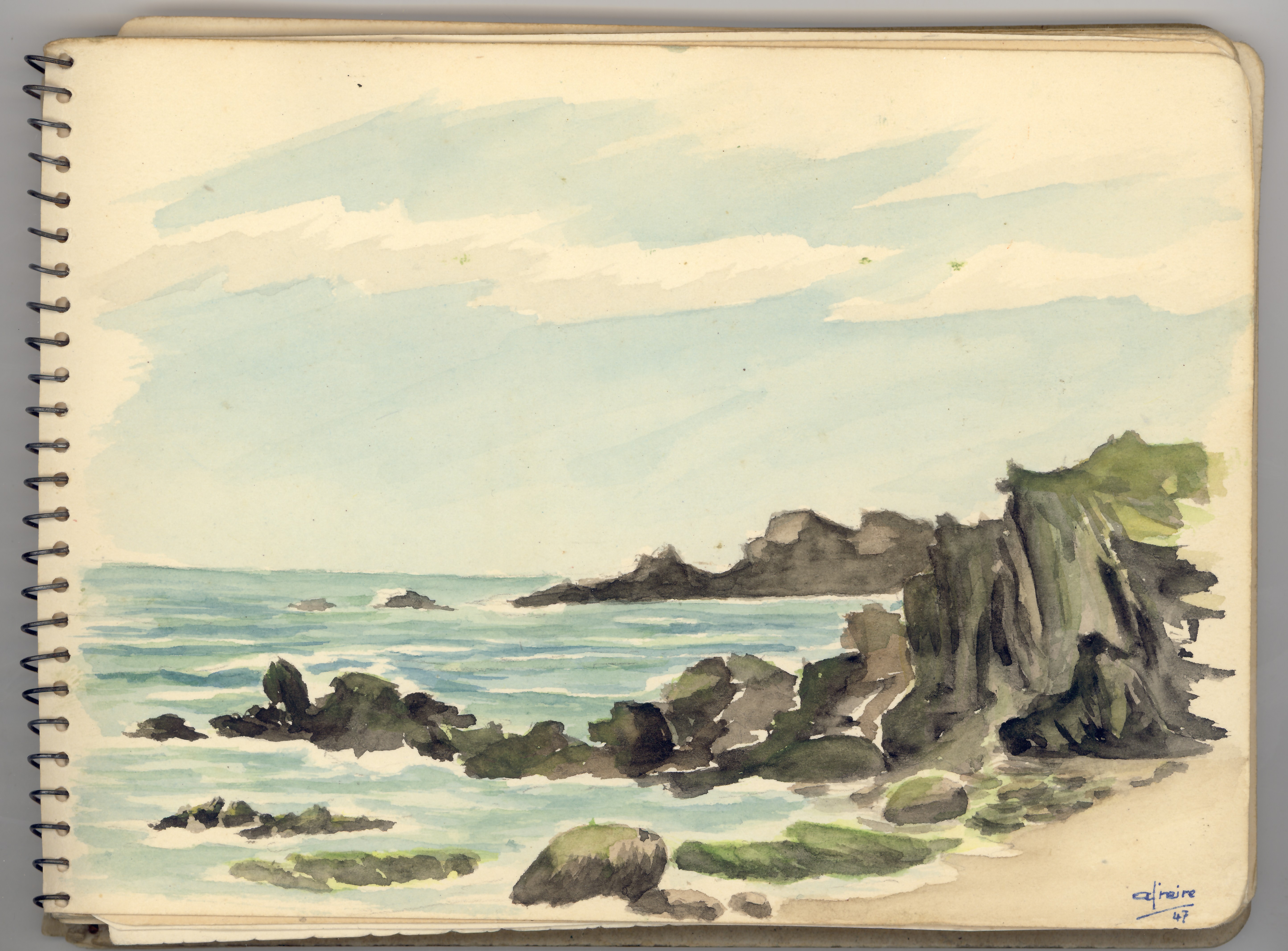 Rocas en la playa de Cobas