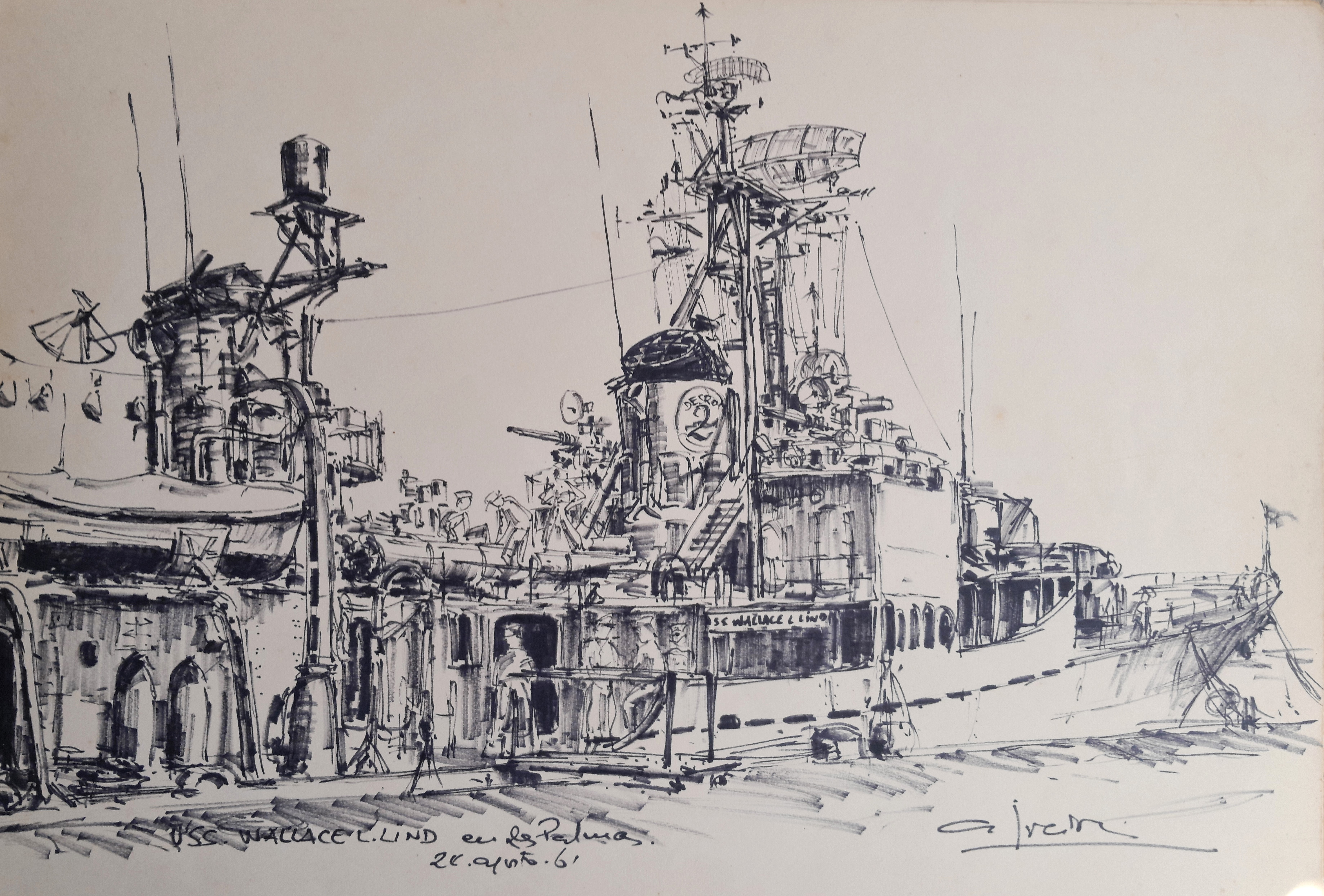 USS WALLCEL LND en Las Palmas