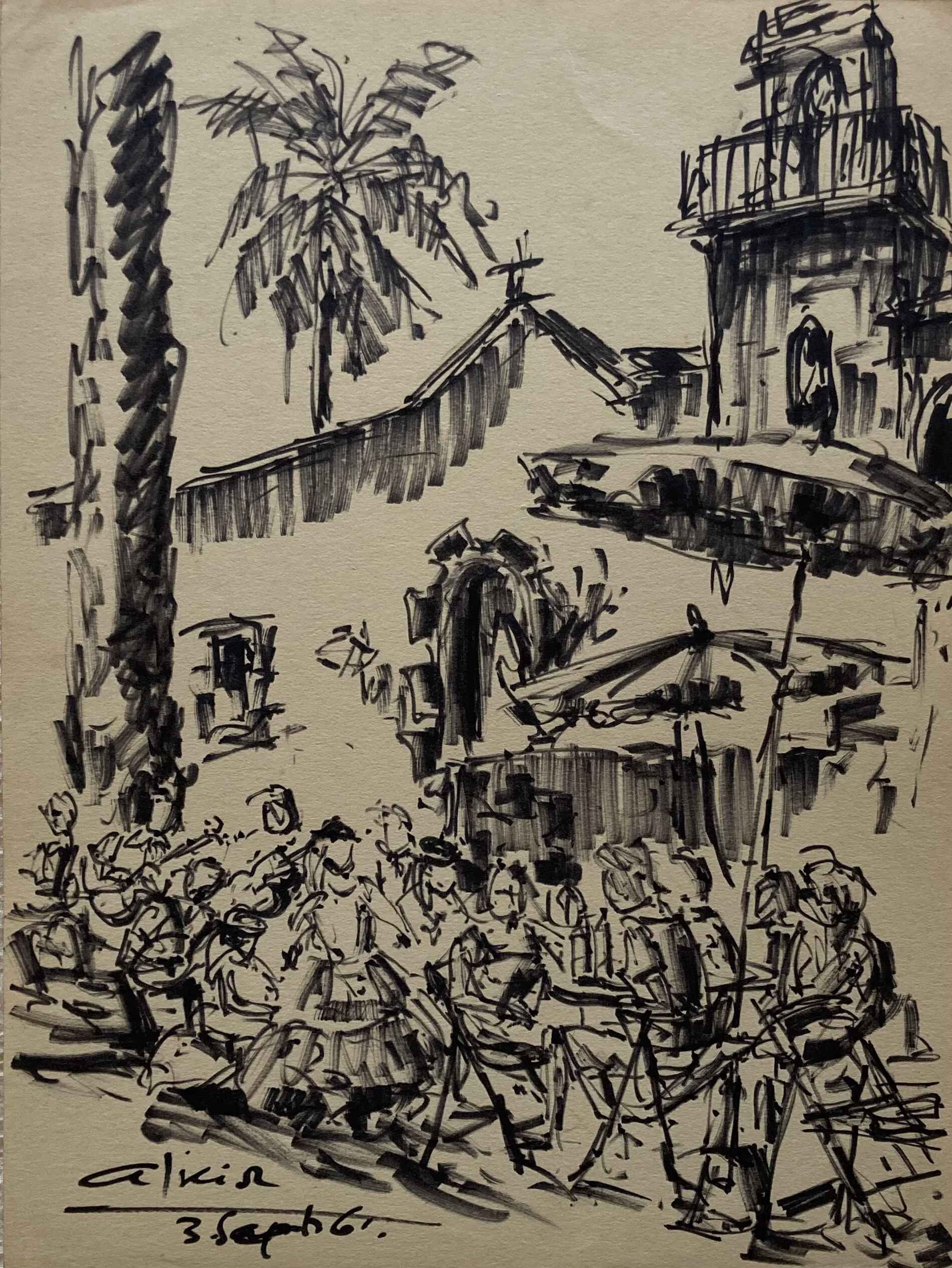 Bajo las sombrillas en Las Palmas