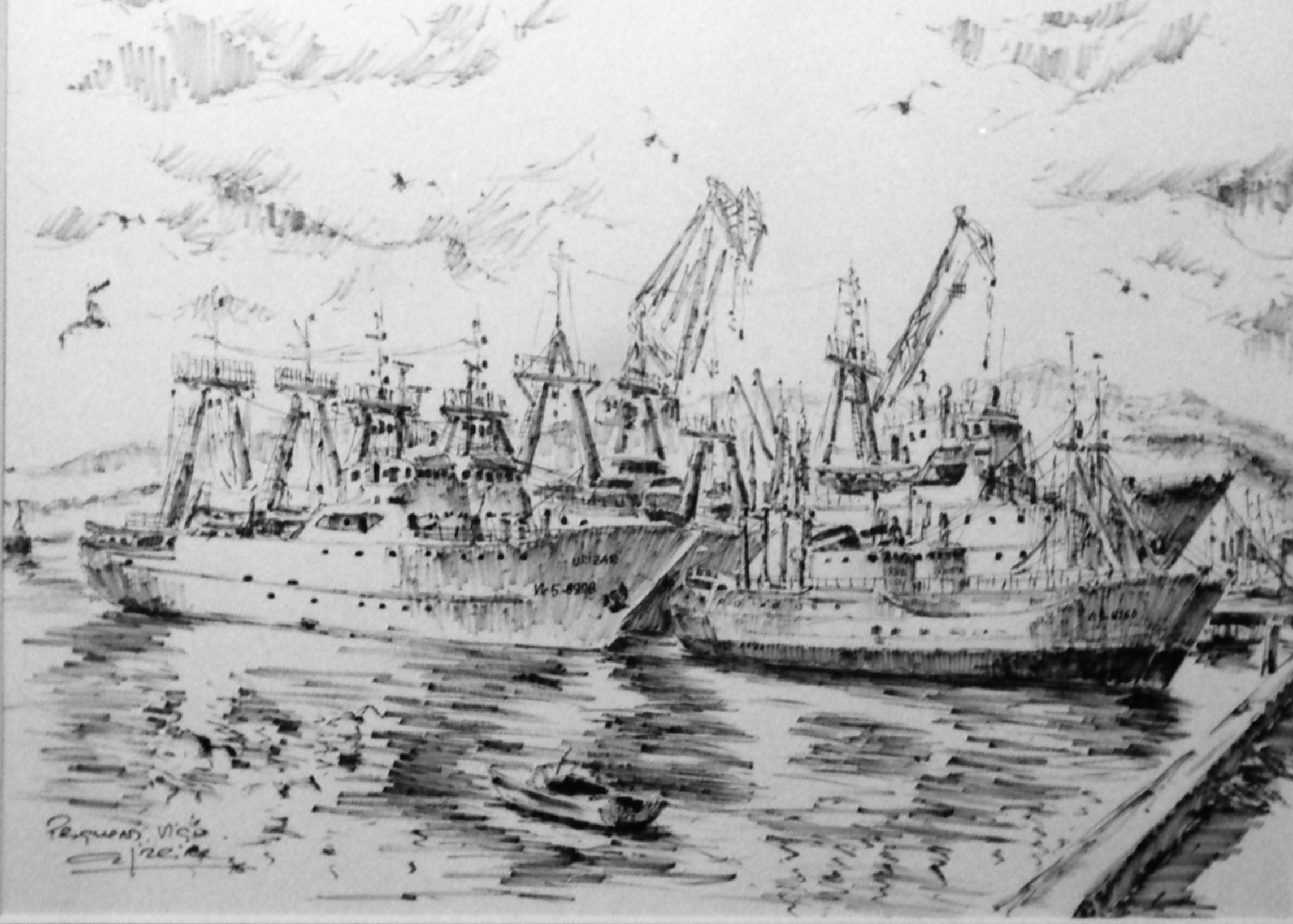 Pesqueros en el Berbés