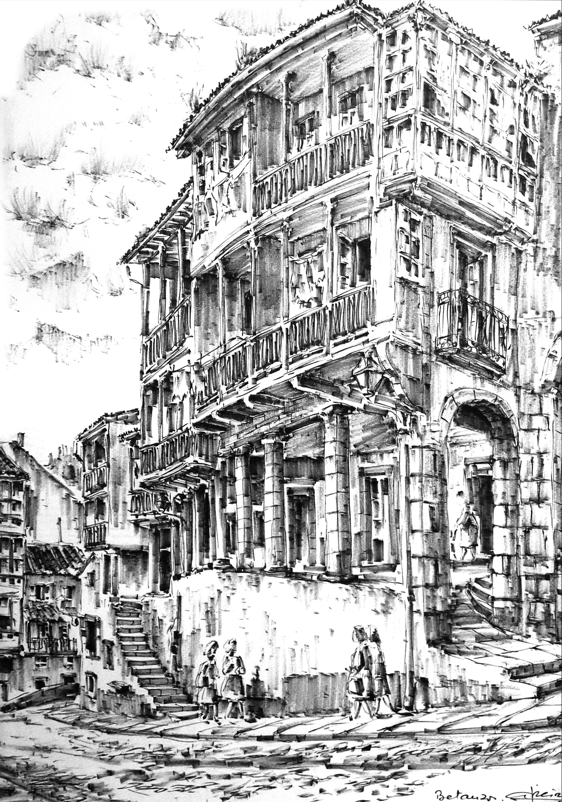 Castro de Unta. Balconada