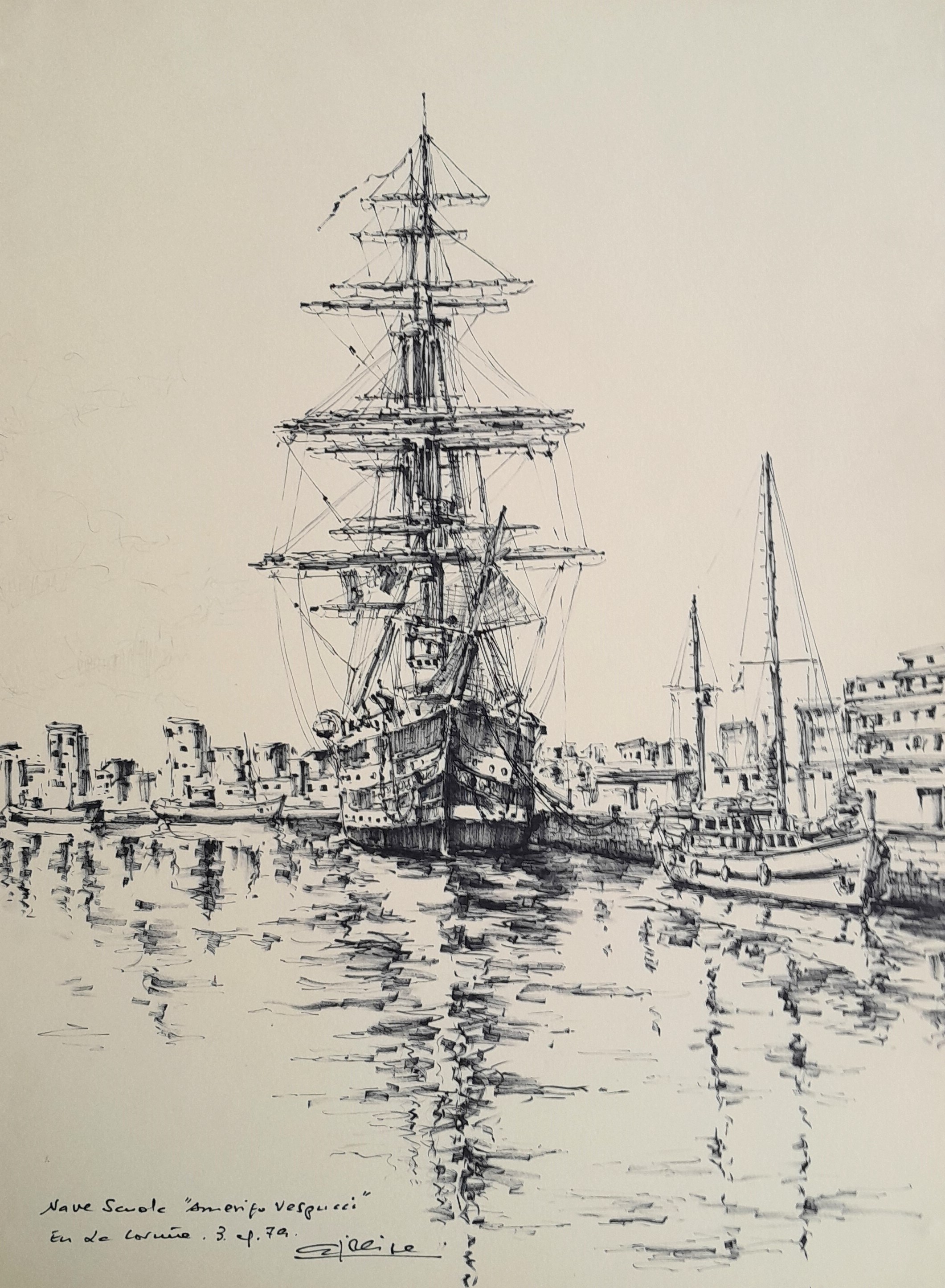 Américo Vespucci en La Coruña
