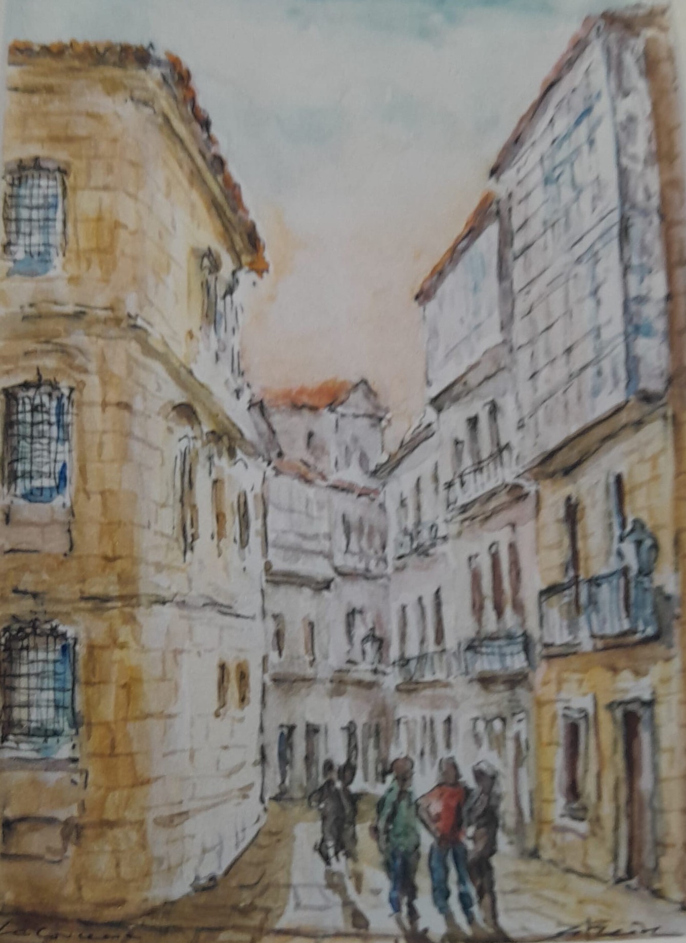 Atardecer de verano en la ciudad vieja