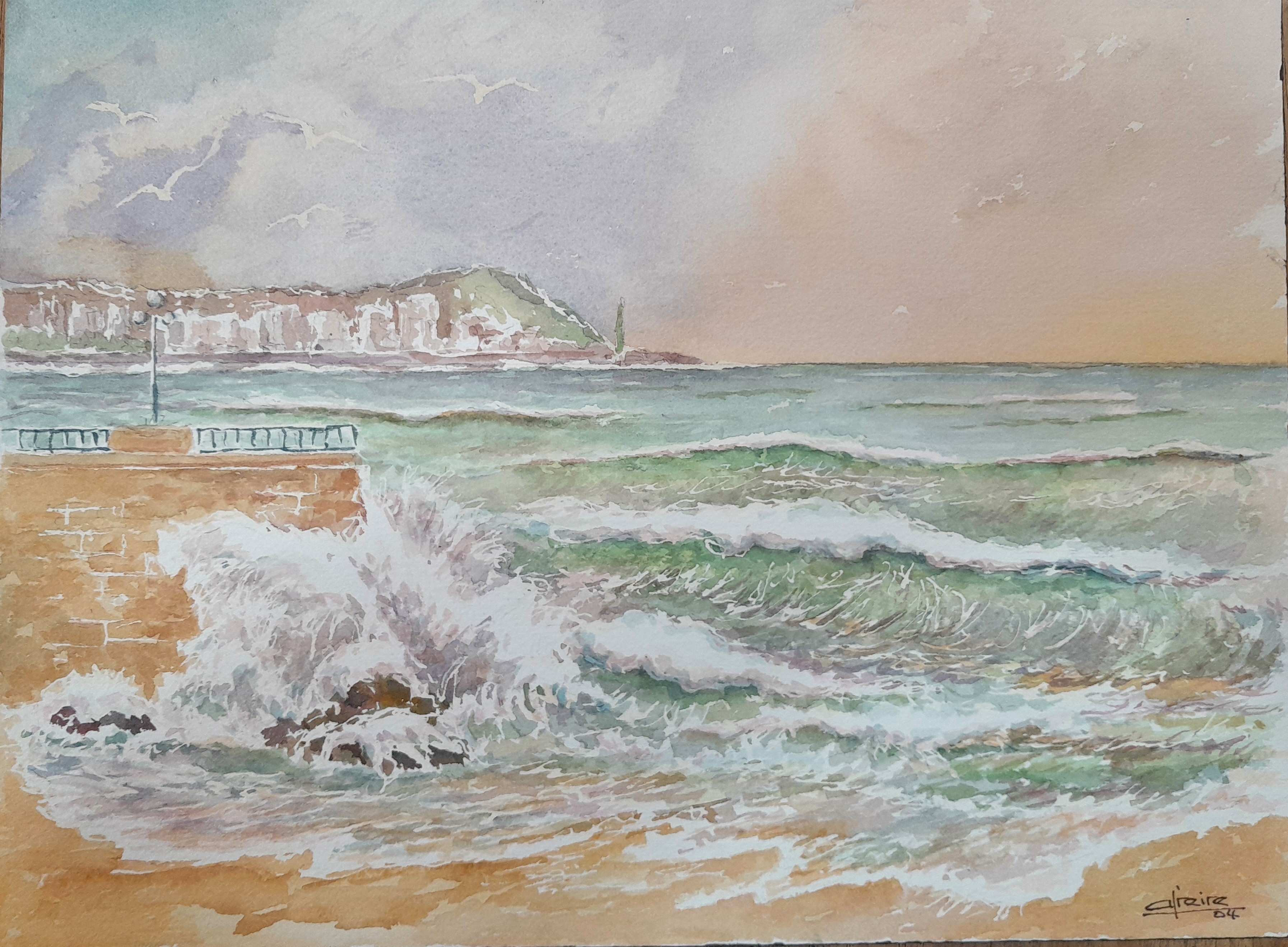 Olas en el Orzán