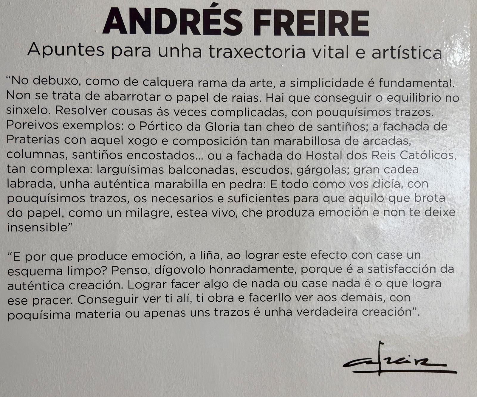  “Andrés Freire. Apuntes para un recorrido vital y artístico”. Ferrol  Mayo-junio 2025