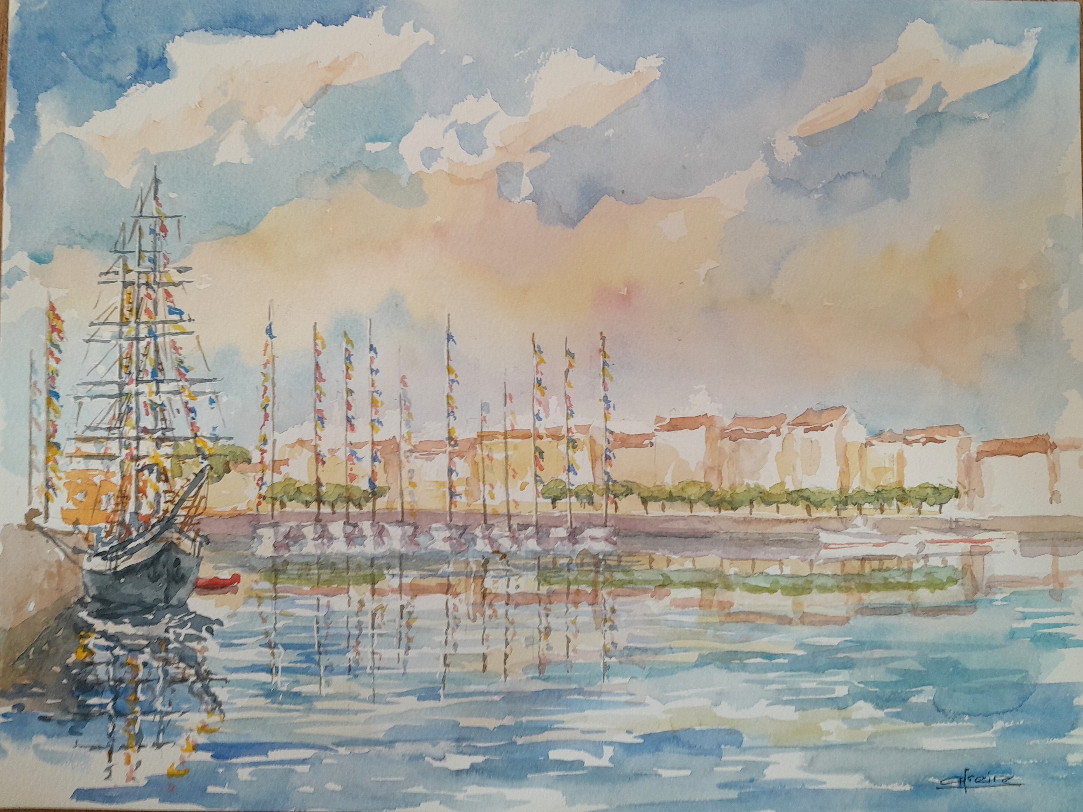 Exposición de Acuarelas de Coruña en Galiart